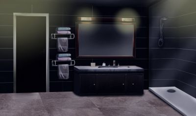 Аниме фон ванная комната