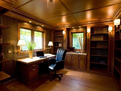 Интерьер кабинета в частном доме