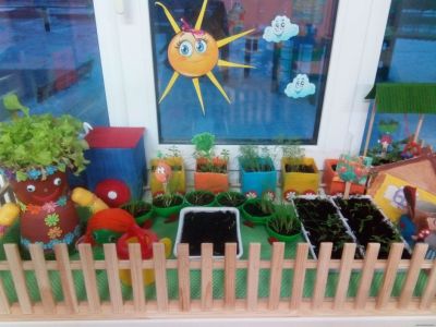 Картинки огород на окне в детском саду