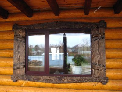 Простые деревянные наличники на окна