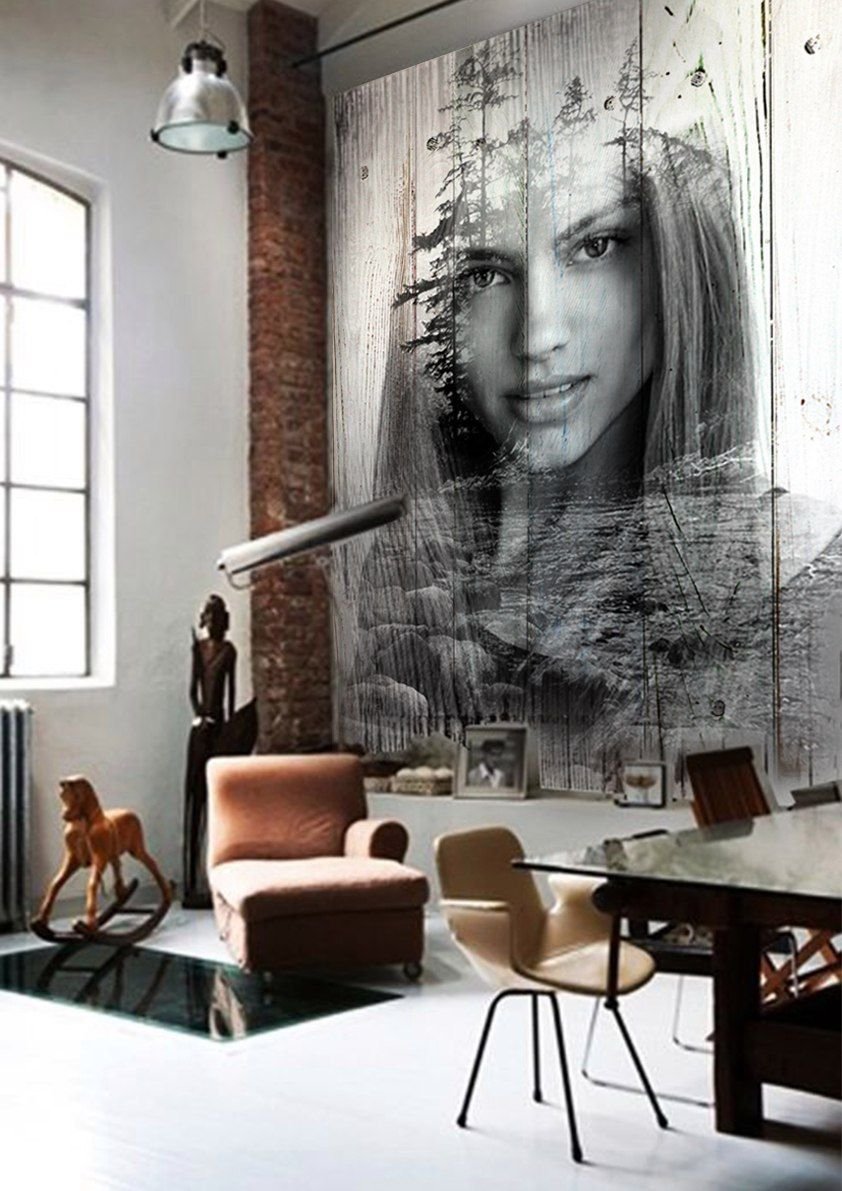 Панно из старых досок