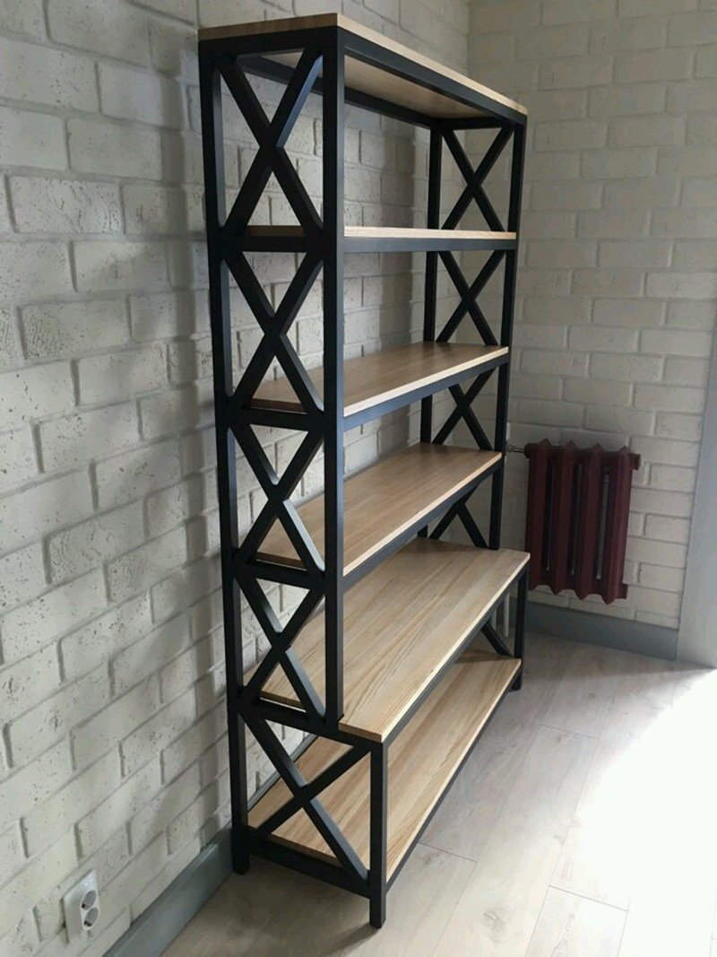 Стеллаж из профильной трубы 20х20 лофт для MYSKIN