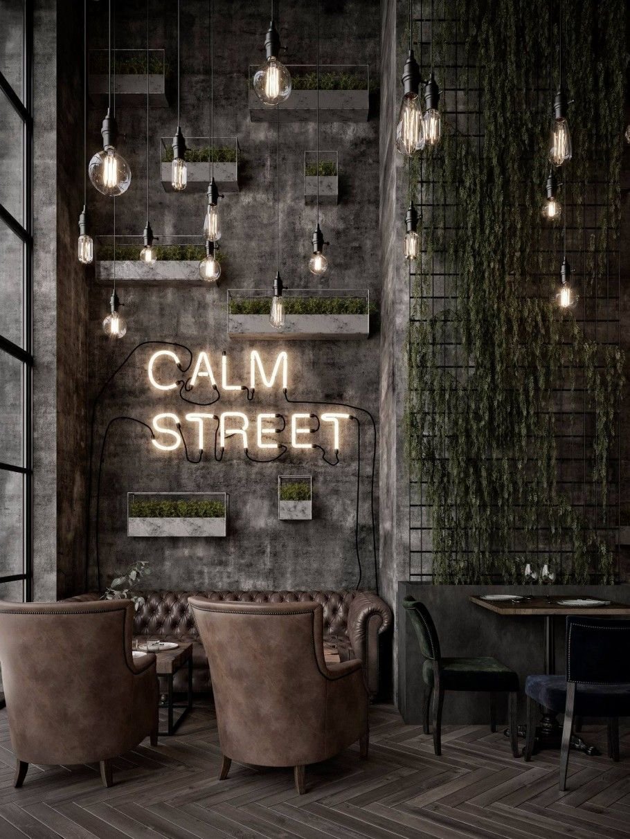 Кофейни на улице в стиле лофт