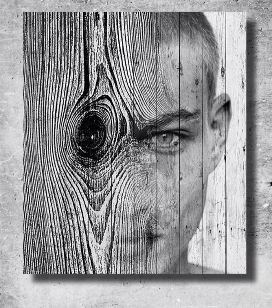 Картина на досках машина