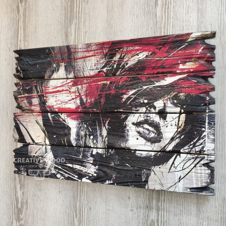 Панно на досках лофт