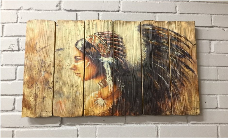 Картины на досках в стиле лофт