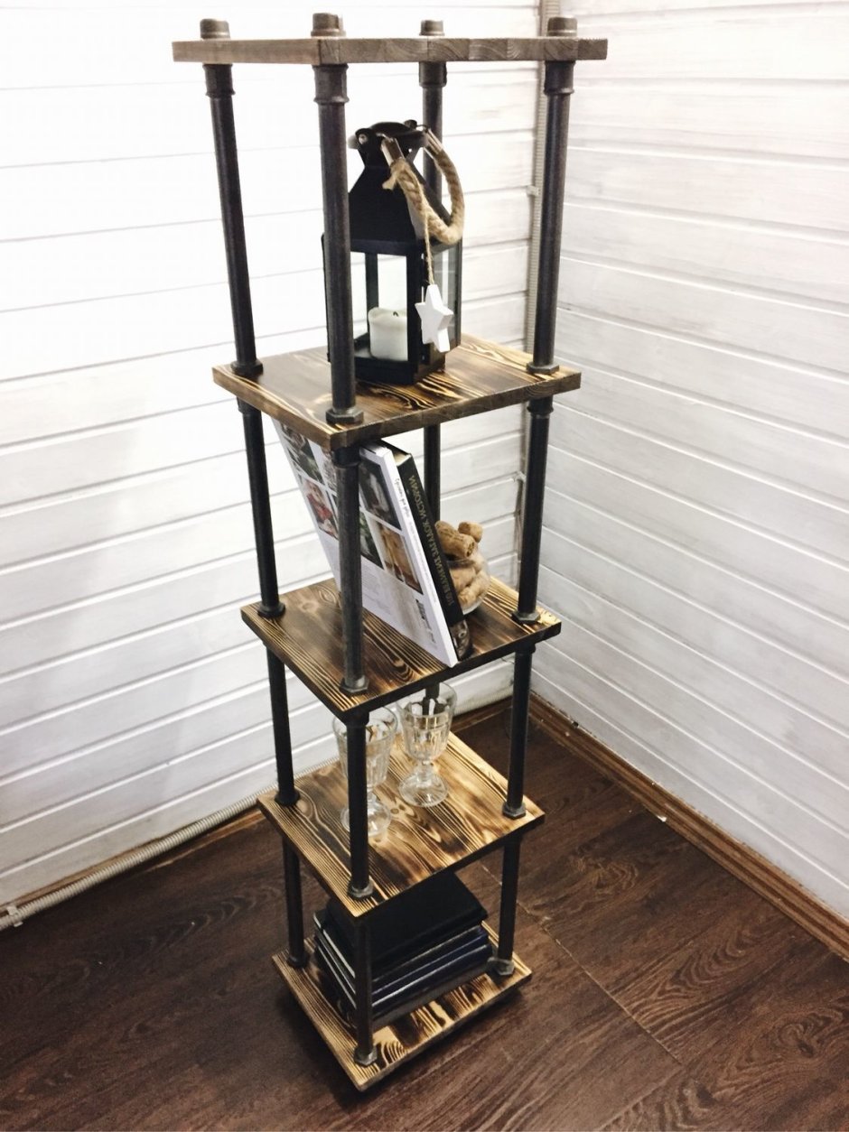 Стеллаж из водопроводных труб