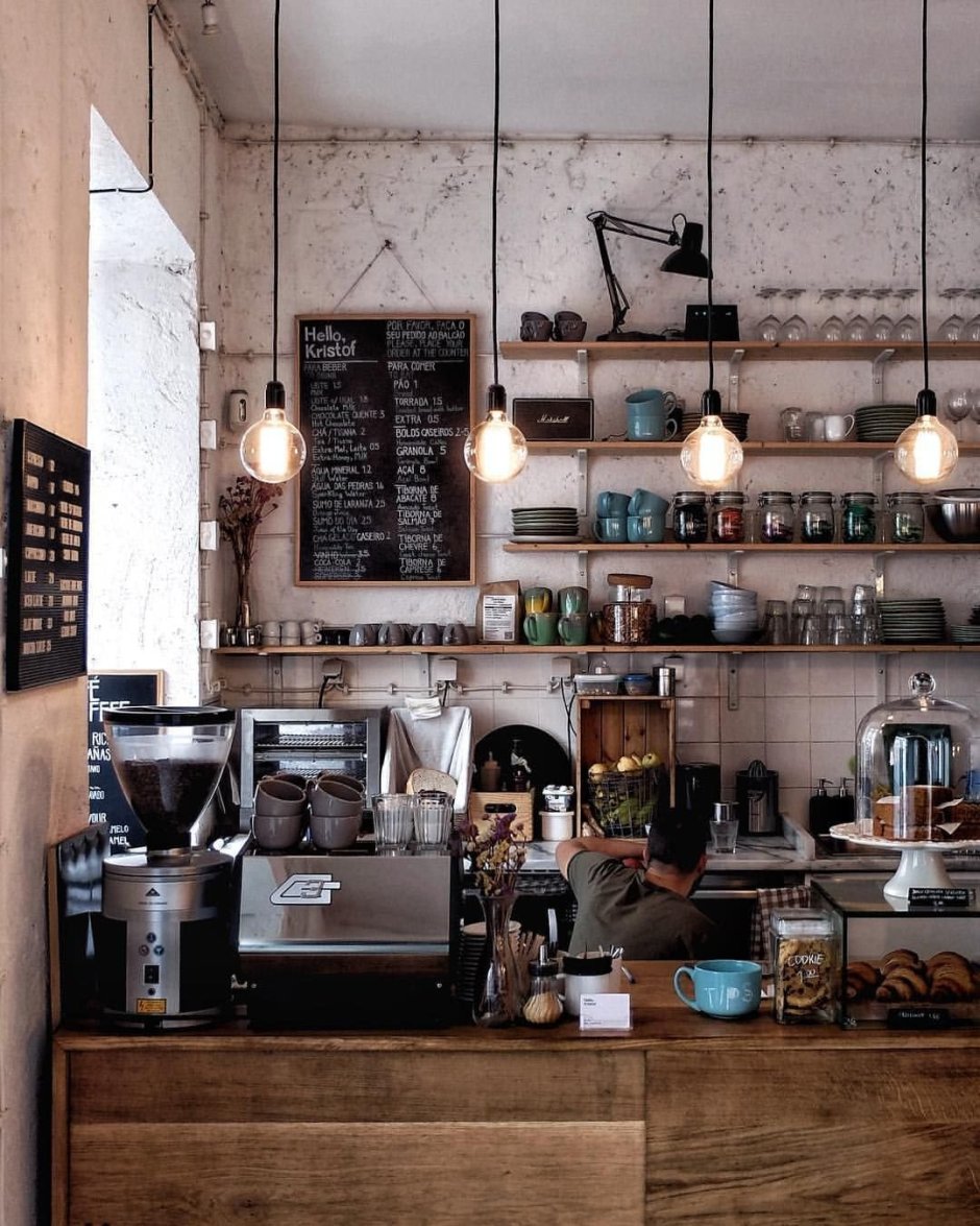 Интерьер пекарни в стиле лофт