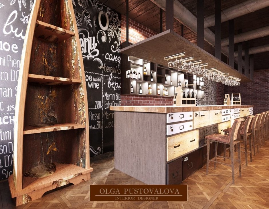 Кафе в стиле лофт