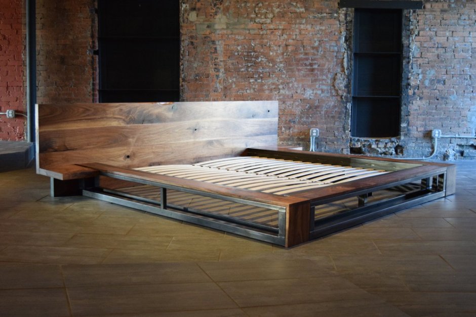 Кровати лофт из бруса и металла