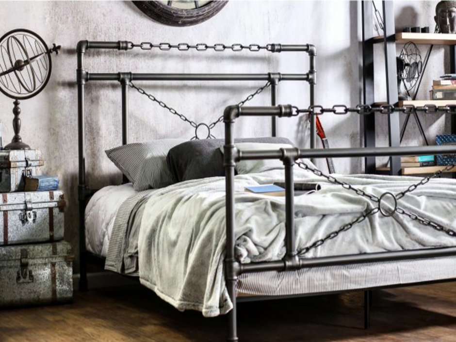 Металлическая кровать лофт 160200