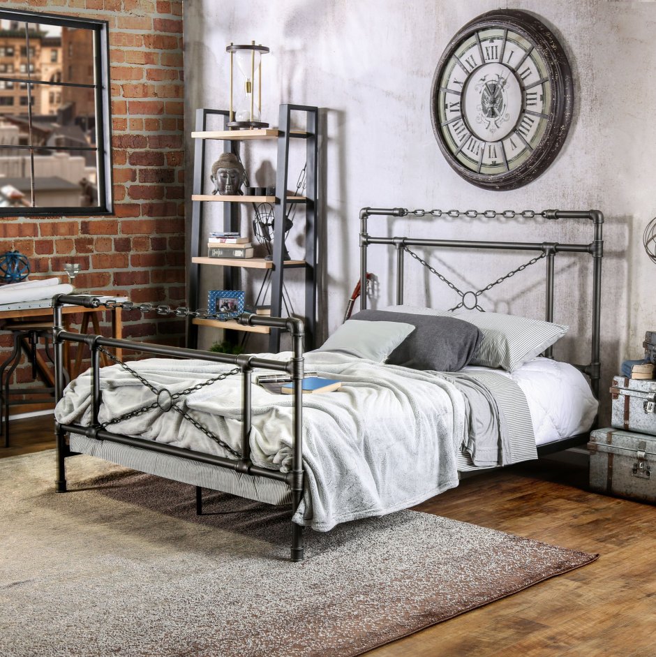 Кованые кровати в стиле лофт
