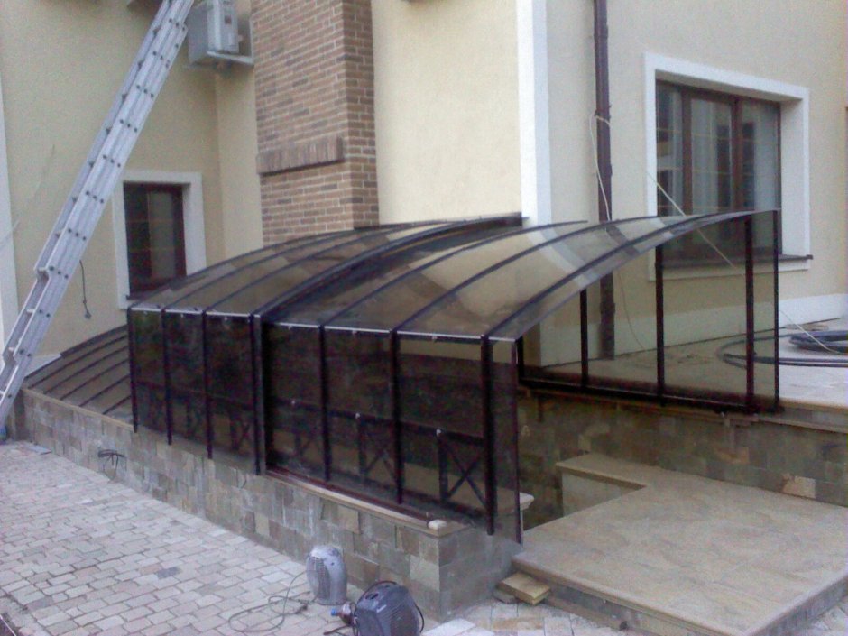 Крыльцо с поликарбонато