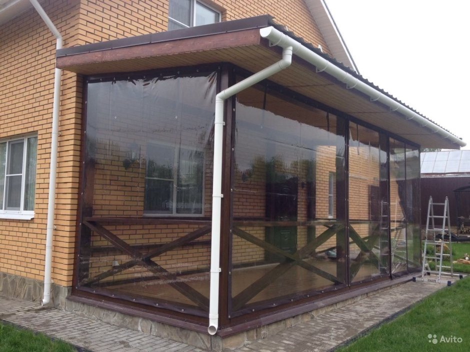 Остекление веранды поликарбонатом