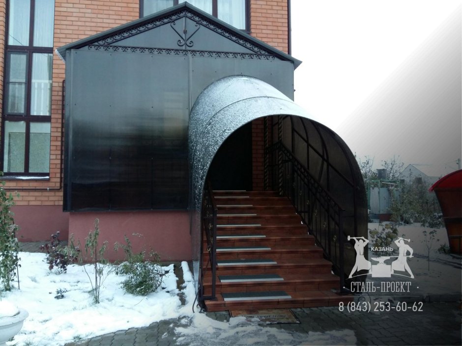 Входная группа с поликарбонатом