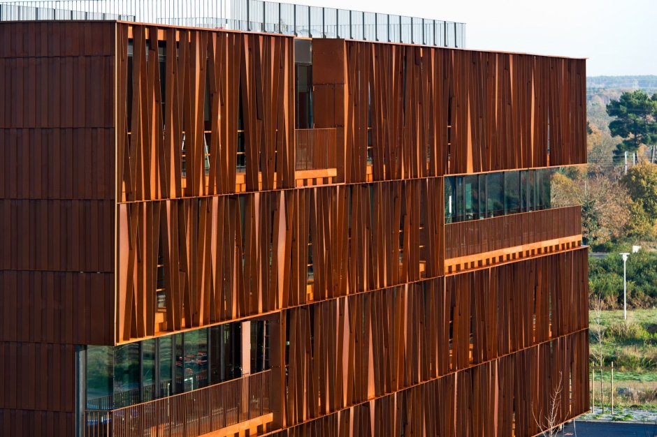 Кортен сталь на фасаде