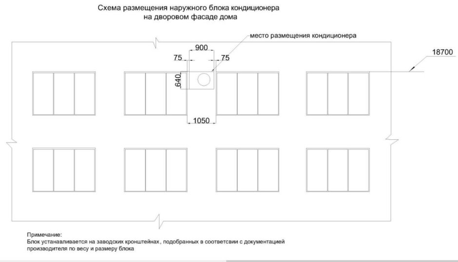 Кондиционер на фасаде
