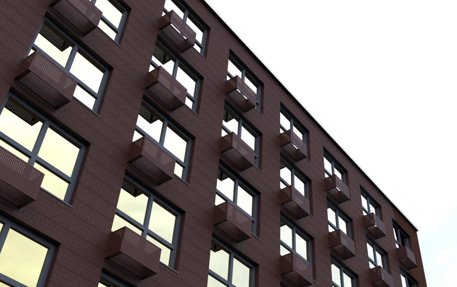 Кондиционер на вентилируемом фасаде