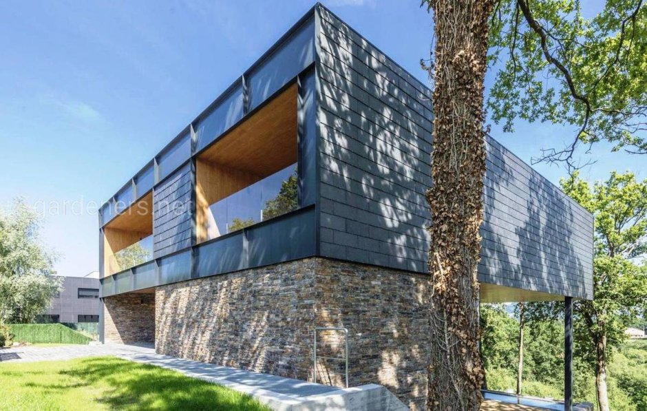 Цветной шифер на доме