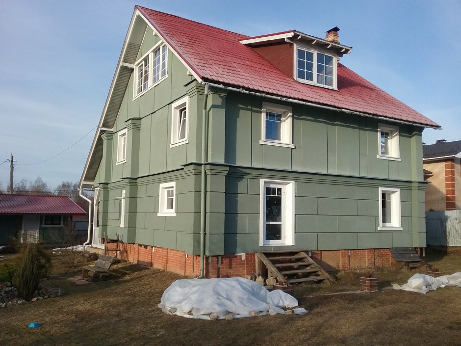 Обшивка плоским шифером