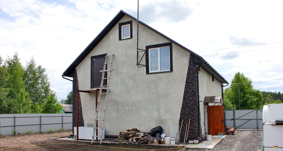 Кровля четырехскатная шиферная