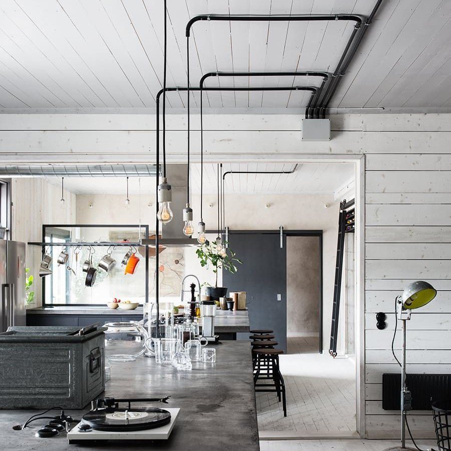 Проводка в стиле лофт