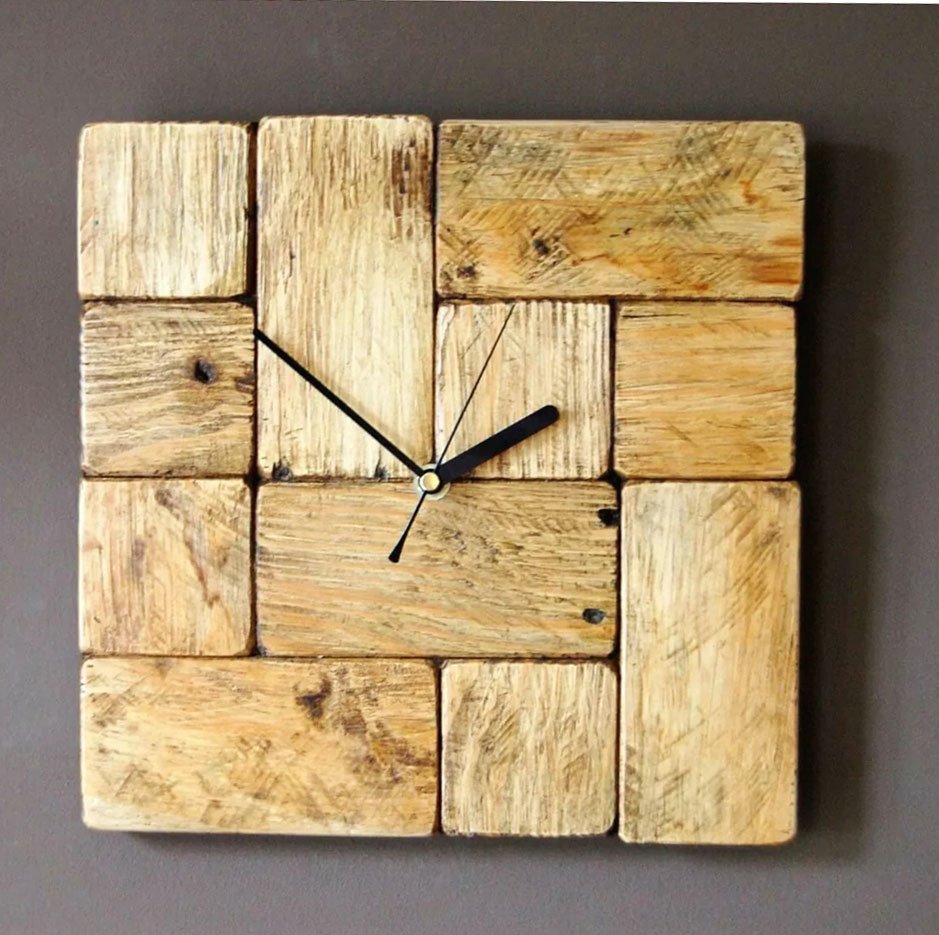 Часы черные лофт