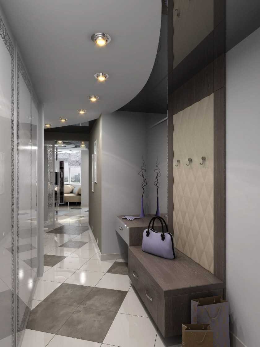 Прихожая в серых тонах