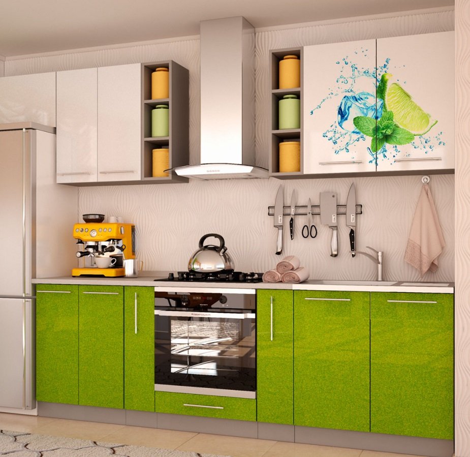 Кухня София олива зеленый