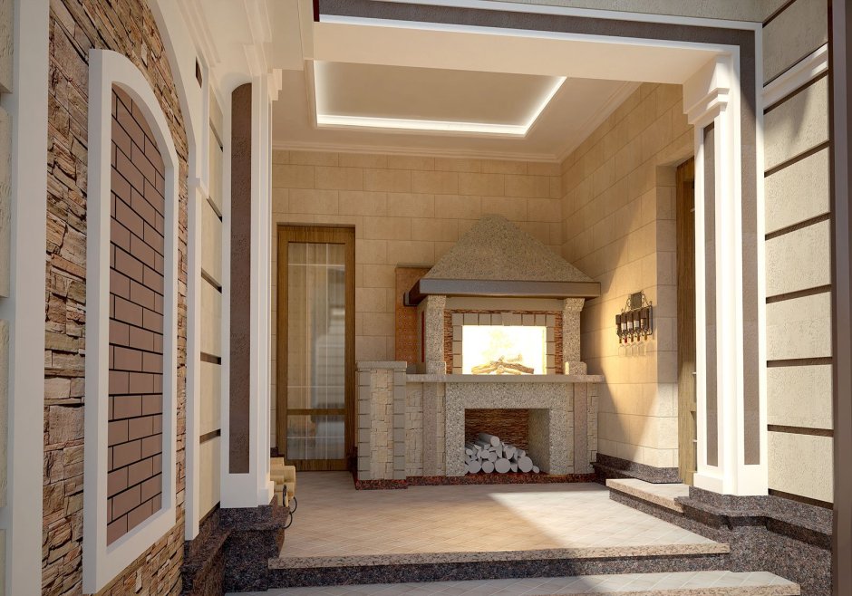 Травертин дом