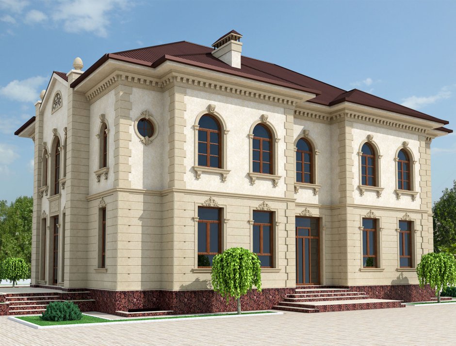 Травертин домов в Ташкенте