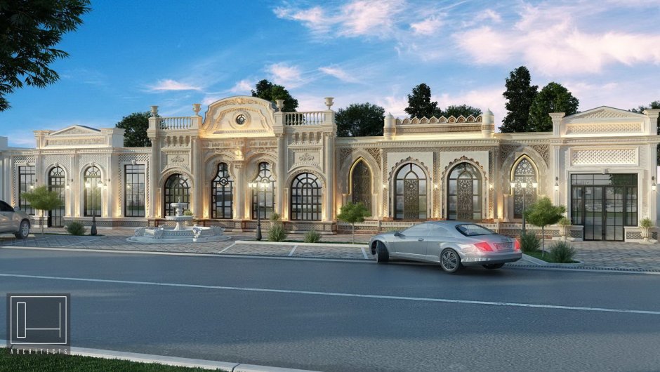 Травертин Модерн дом