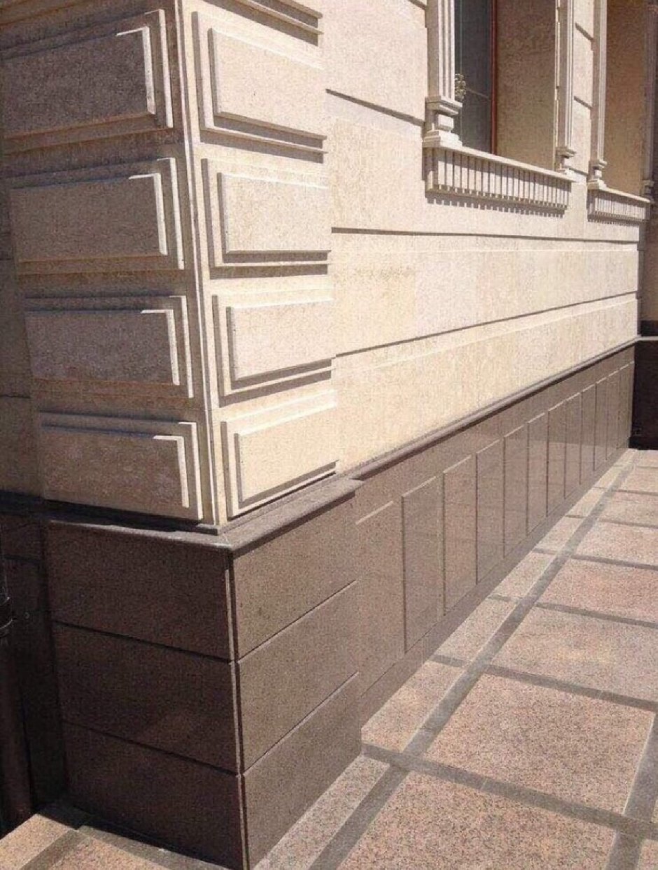 Травертин стена фасад