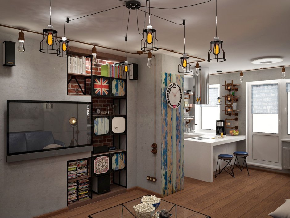 Электрика в стиле лофт