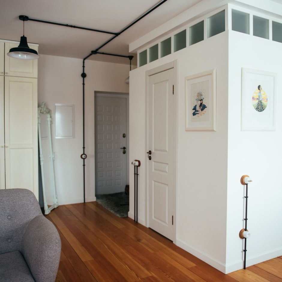 Наружная проводка в интерьере