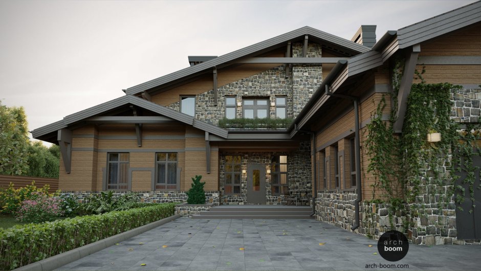 Новорижское шоссе Александрово дом в стиле альпийского Шале