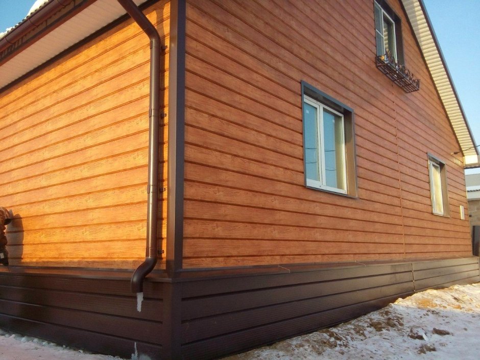 Блок Хаус Альта профиль темный орех