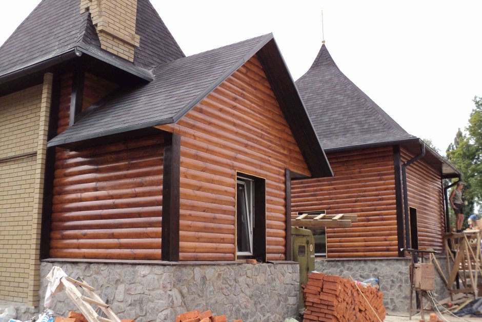 Блок Хаус фасад