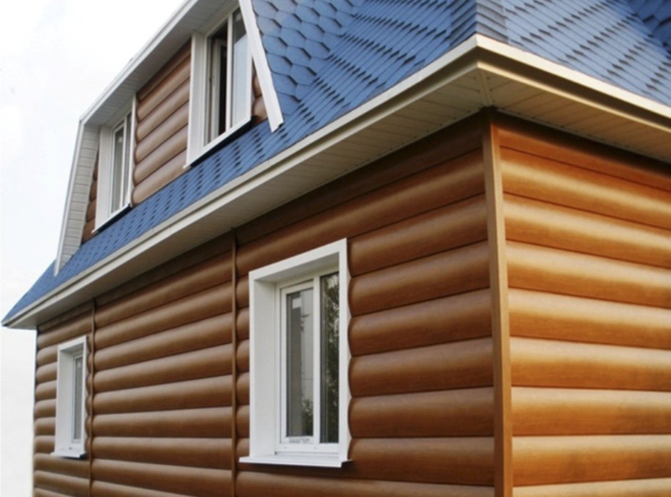 Сайдинг блок Хаус под бревно