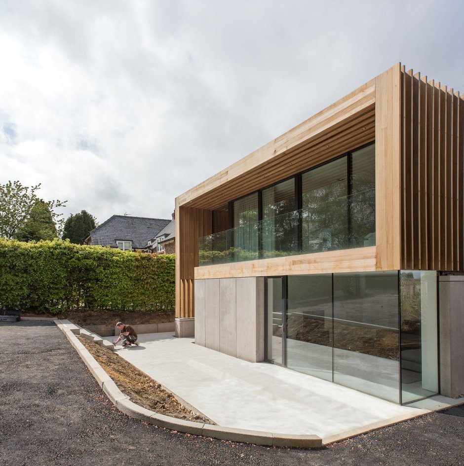 Дом из стекла и бетона