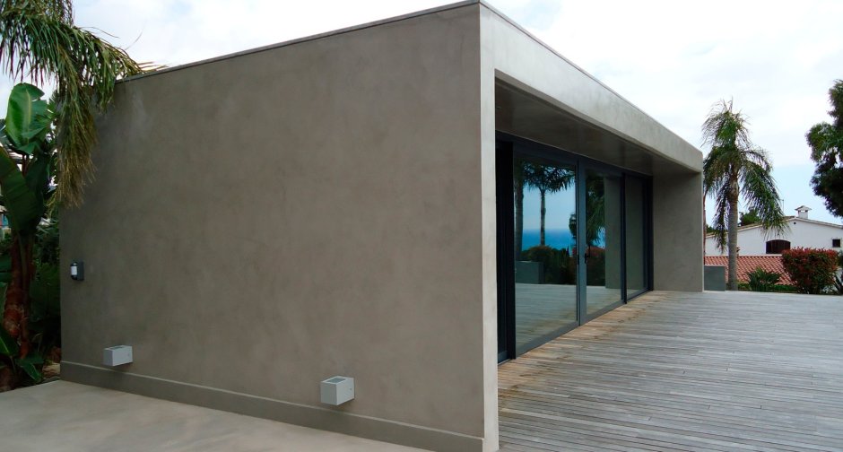 Микроцемент снаружи