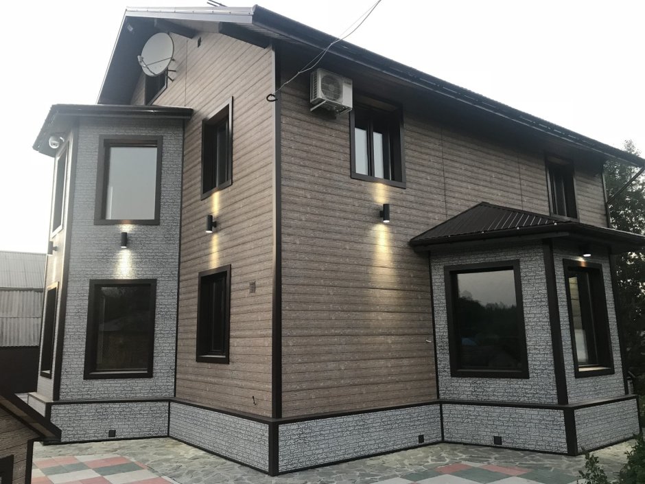 Отделка фасада панелями Ханьи