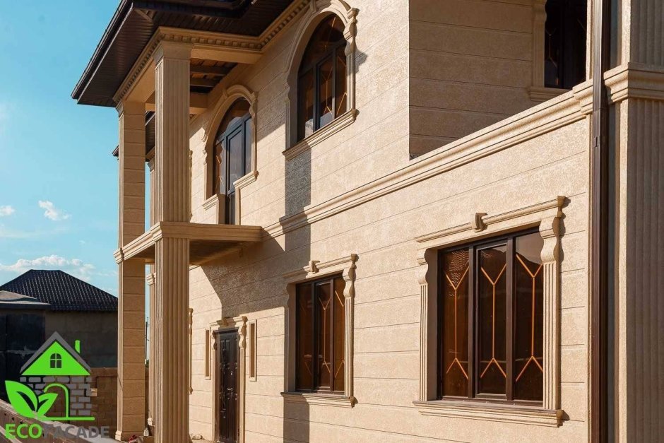 Жидкий травертин фасад Узбекистан