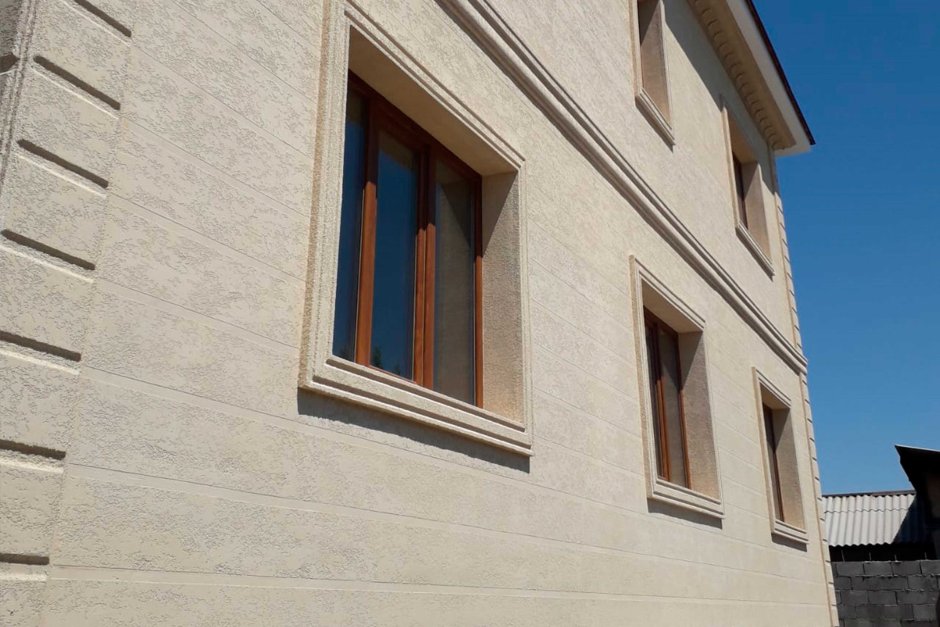 Жидкий травертин фасад Узбекистан