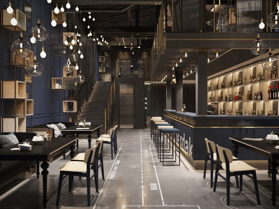 Кофейня в стиле лофт