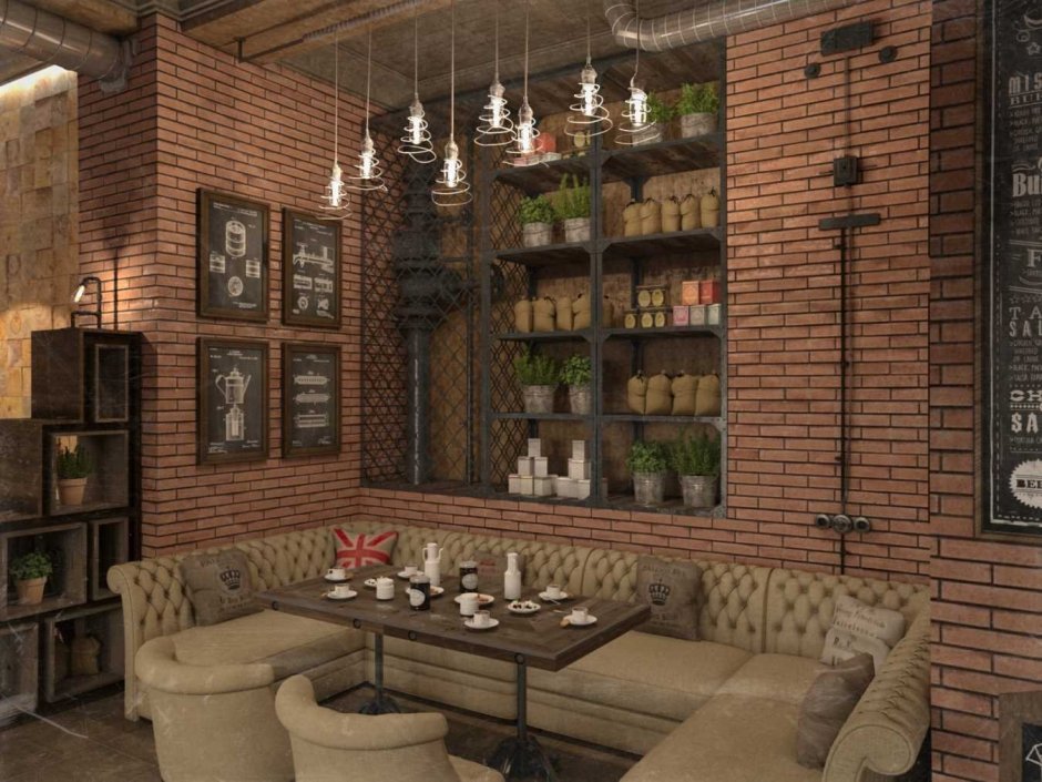 Кафе бар в стиле лофт