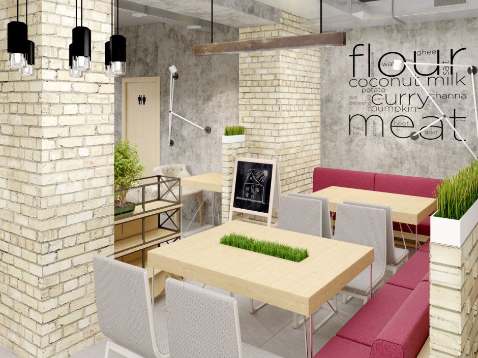 Лофт кафе в Мехико