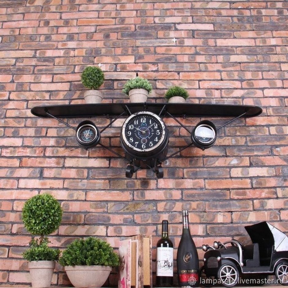 Настенные часы в стиле лофт большие