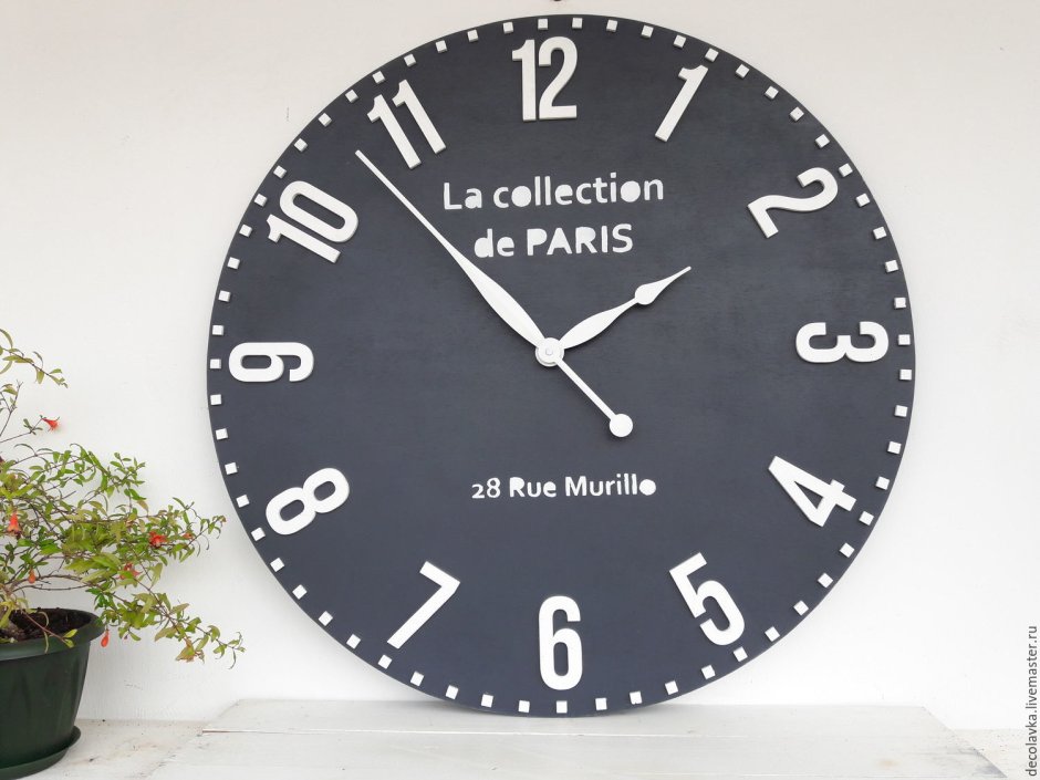 Часы в стиле лофт из дерева