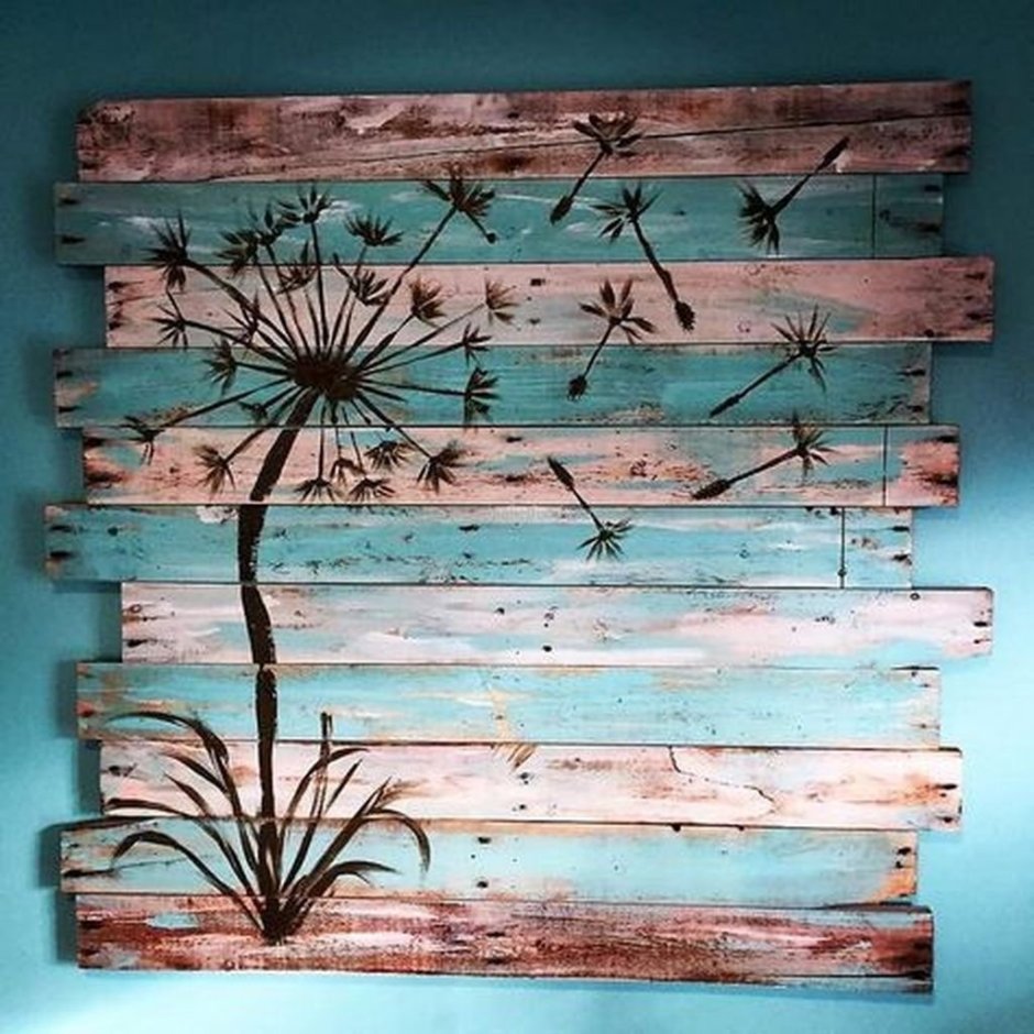 Панно из досок на стену